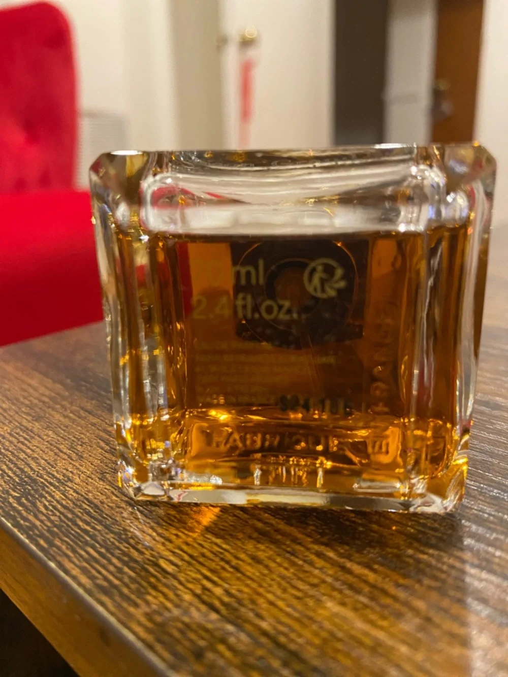 Authentic Maison Francis Kurkdjian Perfume Bottle with Gold Cap and Amber Liquid - Picture 5 of 5